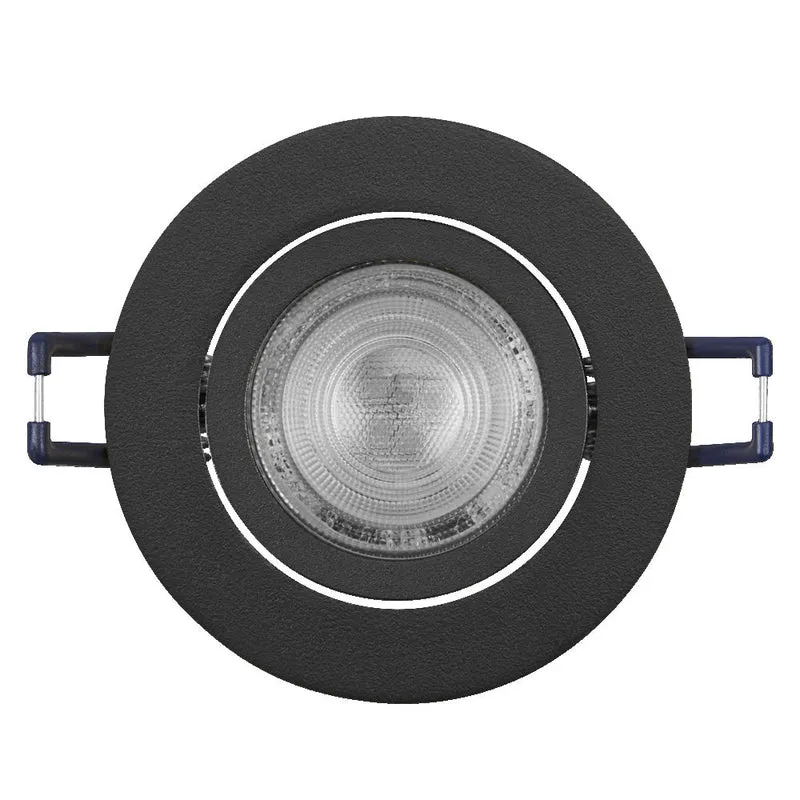 Set de spots encastrés LED OSRAM GU10 orientable Click 4,5W Noir ⌀68 mm