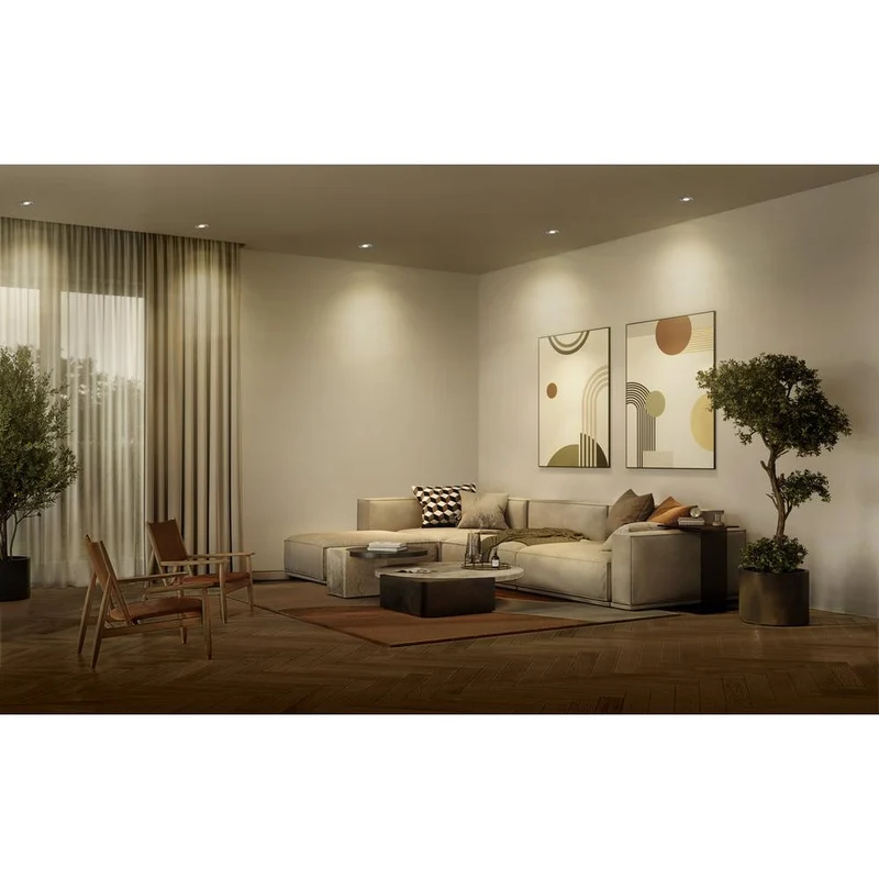 Set de spots encastrés LED OSRAM GU10 orientable Click 4,5W Nickel satiné ⌀68 mm