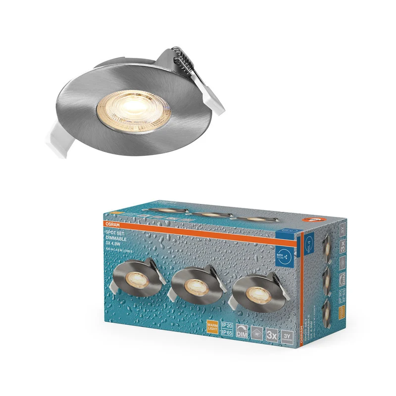 OSRAM Spot LED encastrable GU10 Click 4,5W laiton vert ⌀68 mm