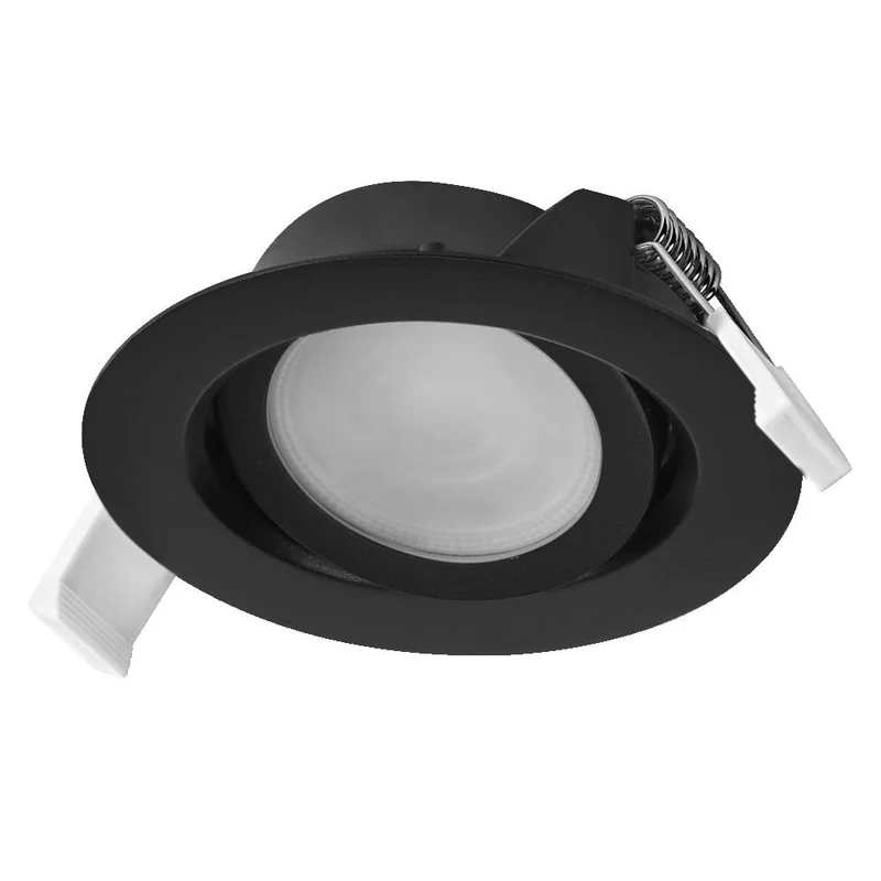 OSRAM Spot LED encastrable CCT orientable 4,9W 120° noir ⌀75 mm