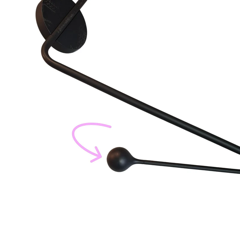 Artemide Ixa Arm Wall Lamp (Hardwired, Anthracite) - Second Chance