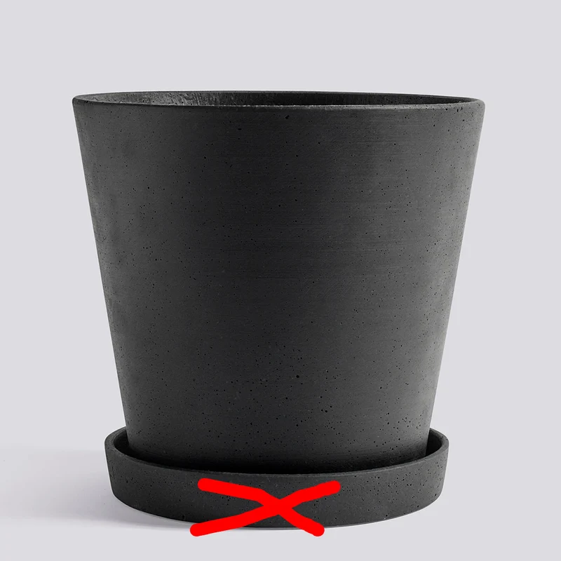 Hay Flowerpot WITHOUT Saucer (XX-Large / Black) - Second Chance