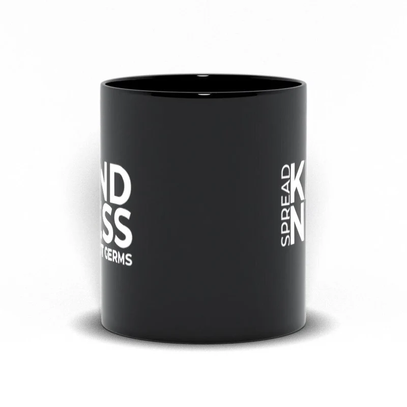 Répandre la gentillesse pas les germes tasses noires, tasse gentille, tasse de positivité, tasse d’enseignant, tasse d’infirmière, tasse de gentillesse, cadeau pour l’infirmière