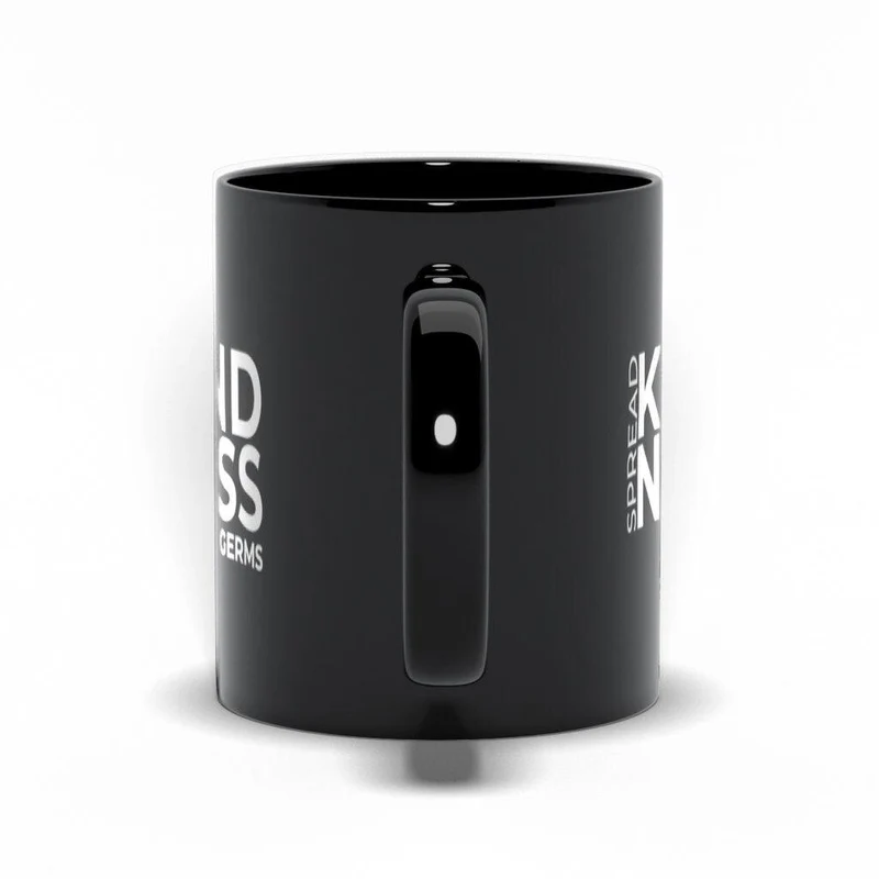 Répandre la gentillesse pas les germes tasses noires, tasse gentille, tasse de positivité, tasse d’enseignant, tasse d’infirmière, tasse de gentillesse, cadeau pour l’infirmière