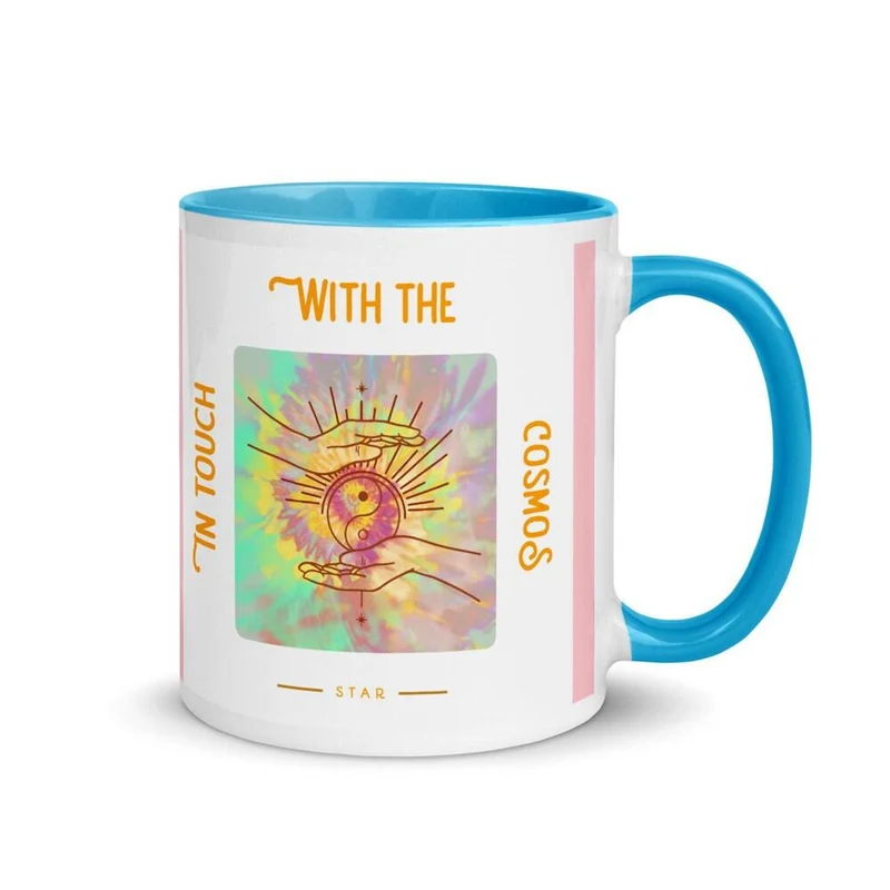 Tasse spirituelle Yin Yang en contact avec Cosmos Star - Matériau - Tasse spirituelle avec couleur à l'intérieur