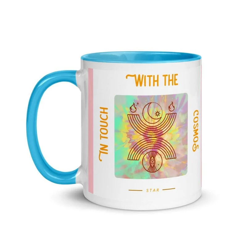 Tasse spirituelle Yin Yang en contact avec Cosmos Star - Matériau - Tasse spirituelle avec couleur à l'intérieur