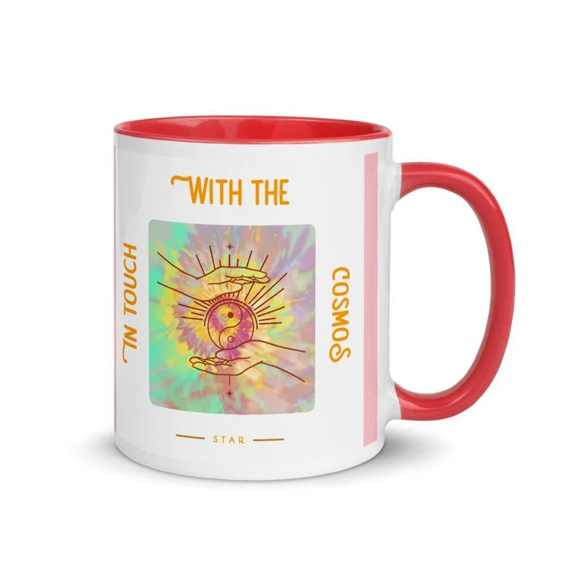 Tasse spirituelle Yin Yang en contact avec Cosmos Star - Matériau - Tasse spirituelle avec couleur à l'intérieur
