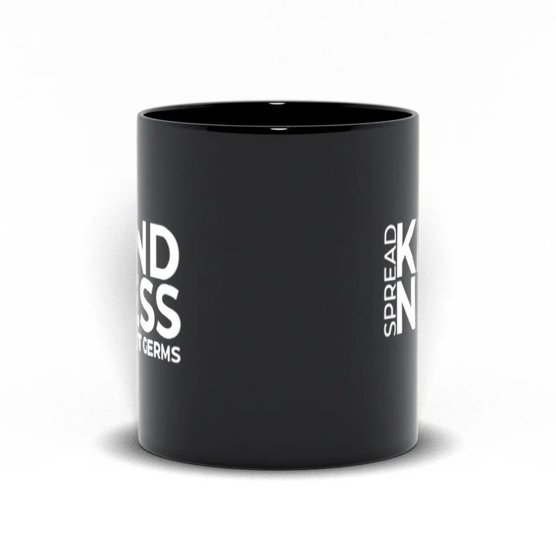 Répandre la gentillesse pas les germes tasses noires, tasse gentille, tasse de positivité, tasse d’enseignant, tasse d’infirmière, tasse de gentillesse, cadeau pour l’infirmière