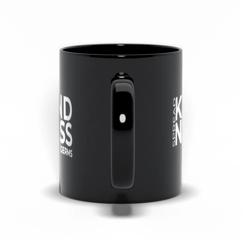 Répandre la gentillesse pas les germes tasses noires, tasse gentille, tasse de positivité, tasse d’enseignant, tasse d’infirmière, tasse de gentillesse, cadeau pour l’infirmière