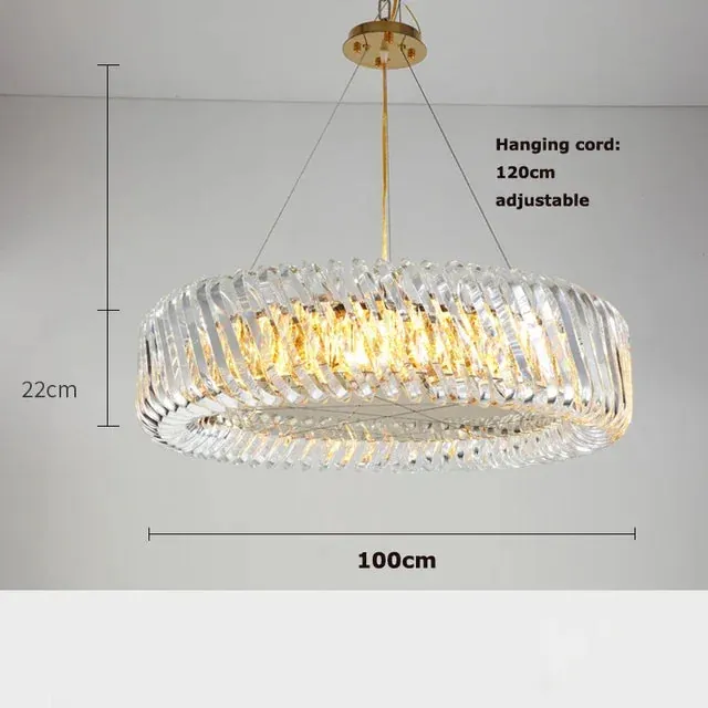 Lustre Moderne en Verre pour Séjour