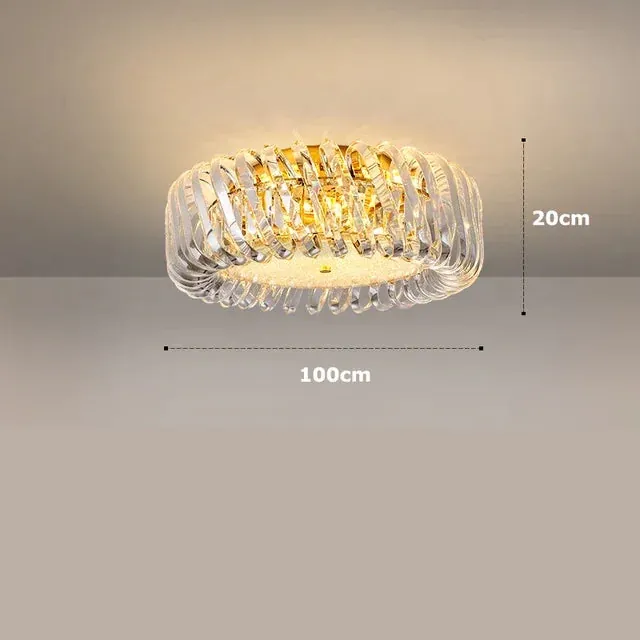 Lustre Moderne en Verre pour Séjour