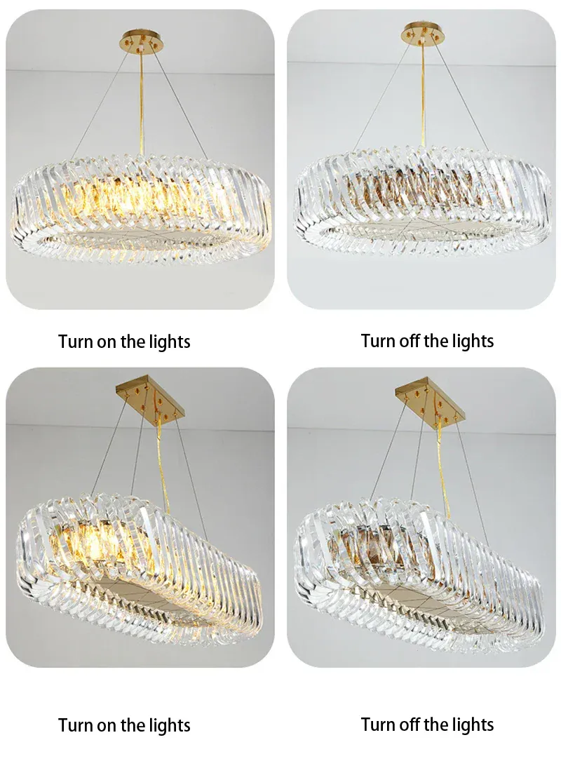 Lustre Moderne en Verre pour Séjour