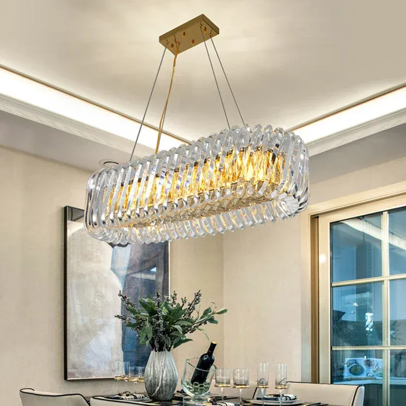 Lustre Moderne en Verre pour Séjour