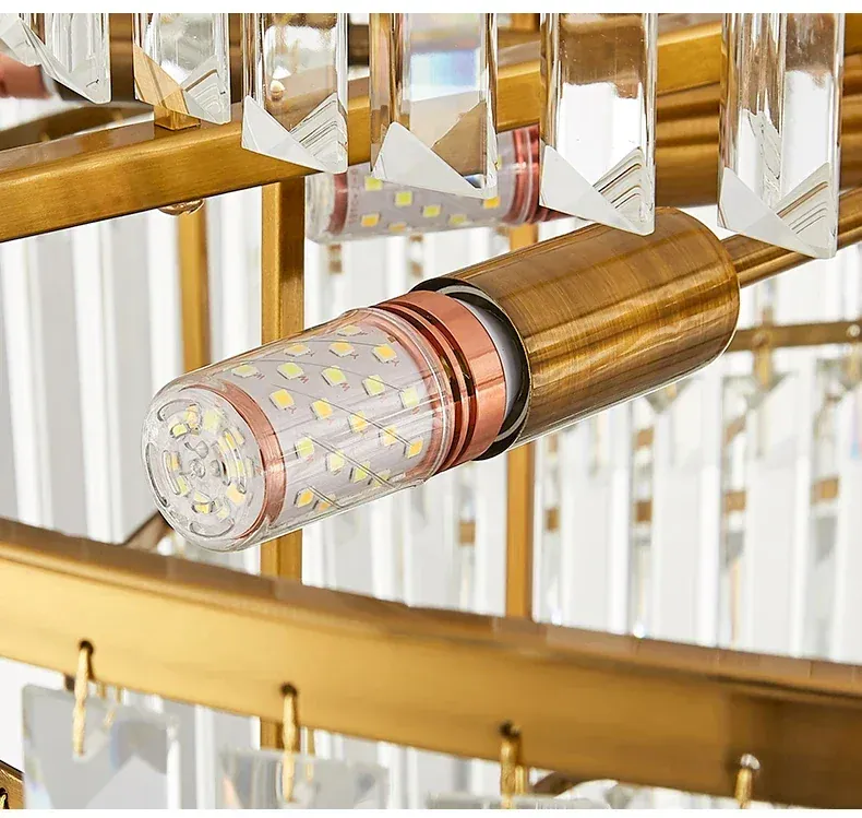 Grand Lustre Moderne en Verre pour Salon