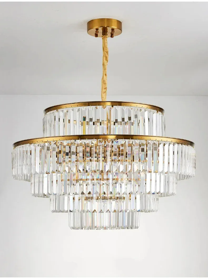 Grand Lustre Moderne en Verre pour Salon