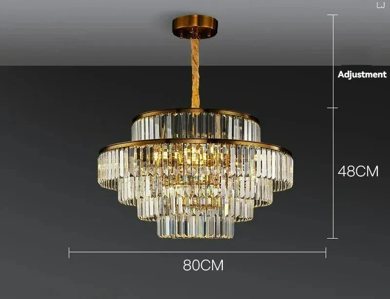 Grand Lustre Moderne en Verre pour Salon