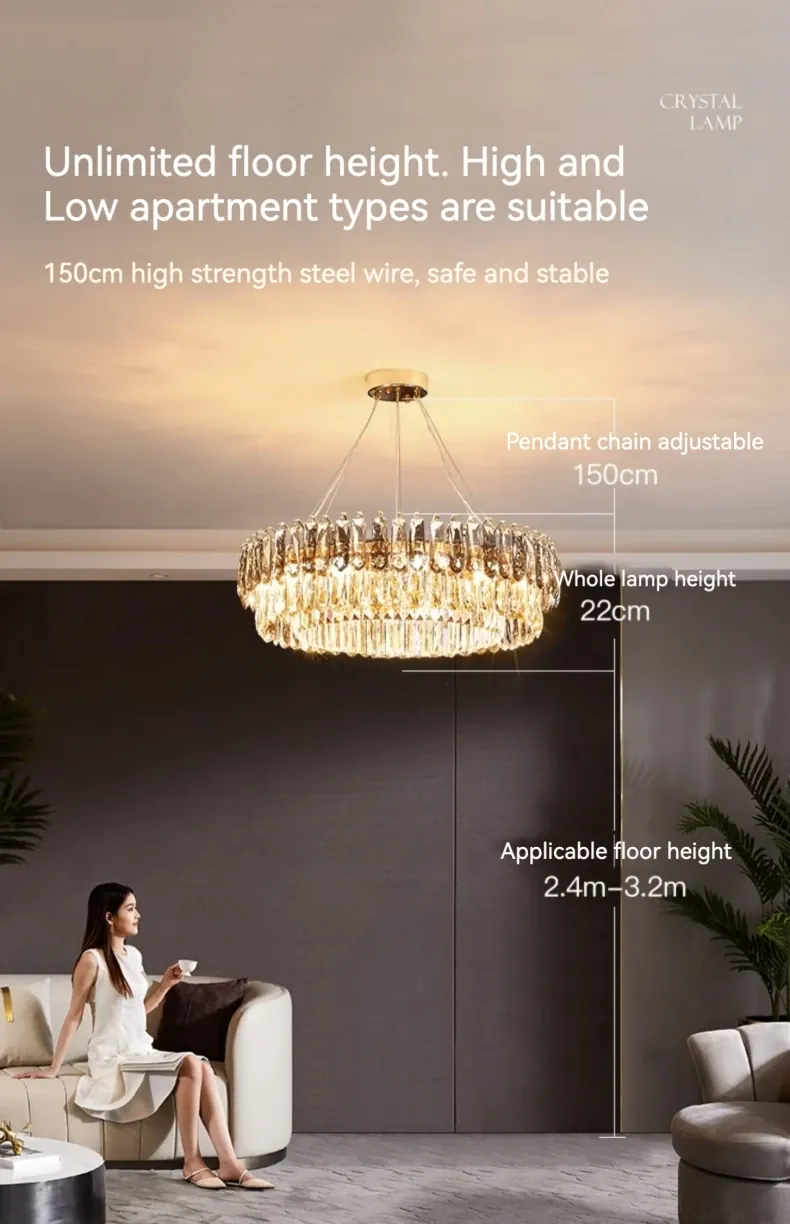 Lustre Moderne Design Italien Dimmable en Verre