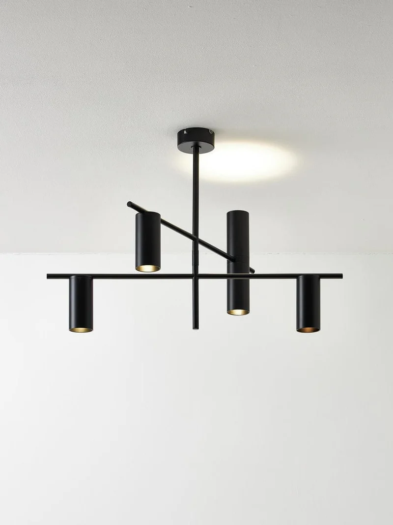 Plafonnier MÃ©tal Noir Design