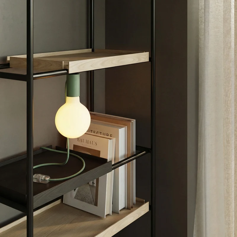 Lampe magnétique plug-in avec douille E27 - Vert
