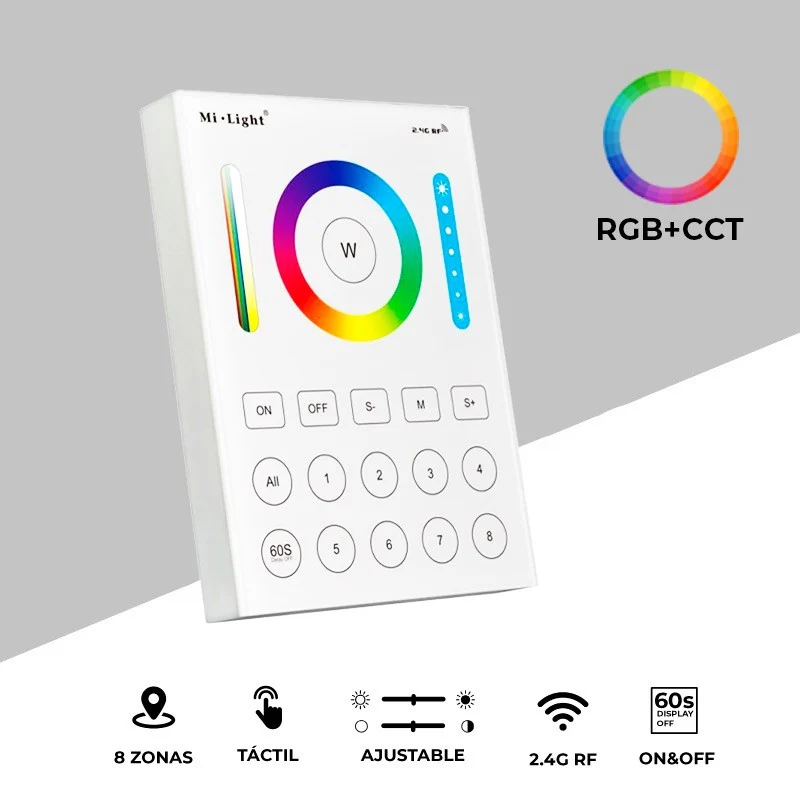 Télécommande murale 8 Zones RGB+CCT | Mi Light