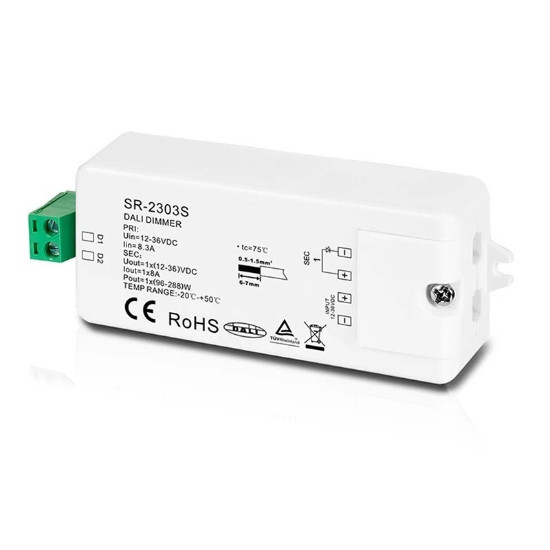 Mini variateur DALI 1 canal 8A 12-36V DC