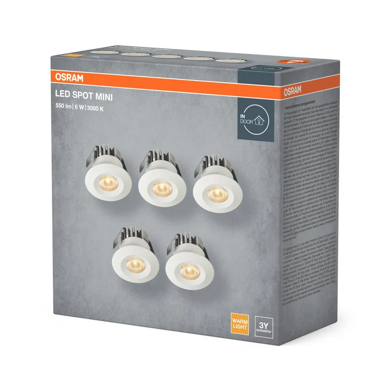 OSRAM Mini Spot LED encastrable 6W 120° Blanc ⌀30 mm