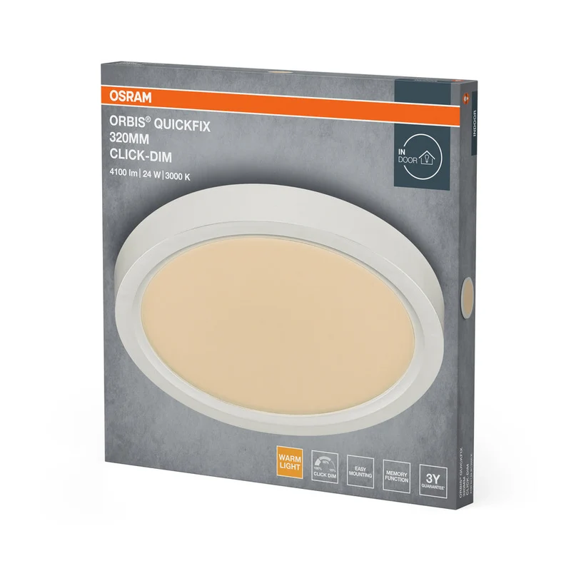 OSRAM Orbis Quickfix plafonnier rond 320 mm 24W Click-Dim Blanc