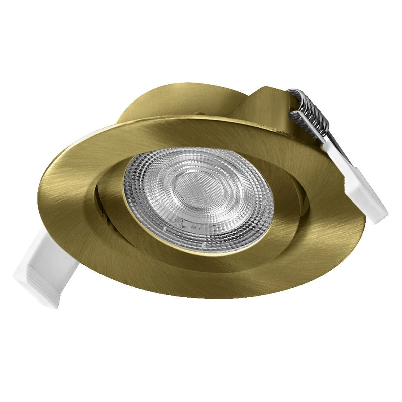 OSRAM Spot LED encastré lampe à poser Set Simple DIM 4,9W 40° Laiton vert ⌀75 mm