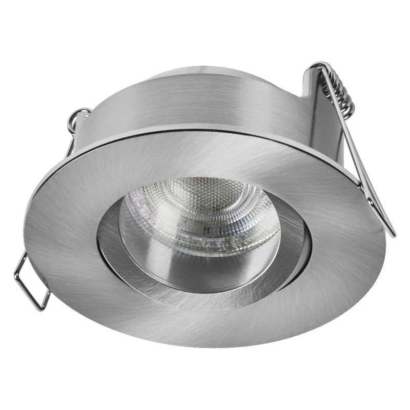 OSRAM Spot LED encastré lampe à poser salle de bain Set GU10 IP65 4,5W Nickel satiné ⌀68 mm