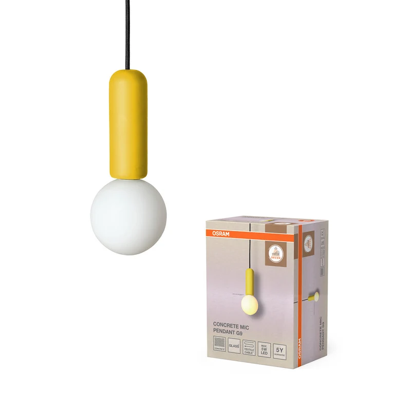 OSRAM DECOR Concrete Mic suspension 1xG9 Jaune