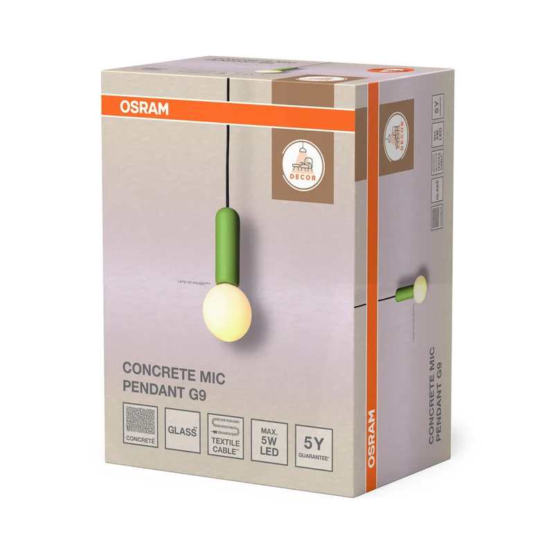 OSRAM DECOR Concrete Mic suspension 1xG9 Vert