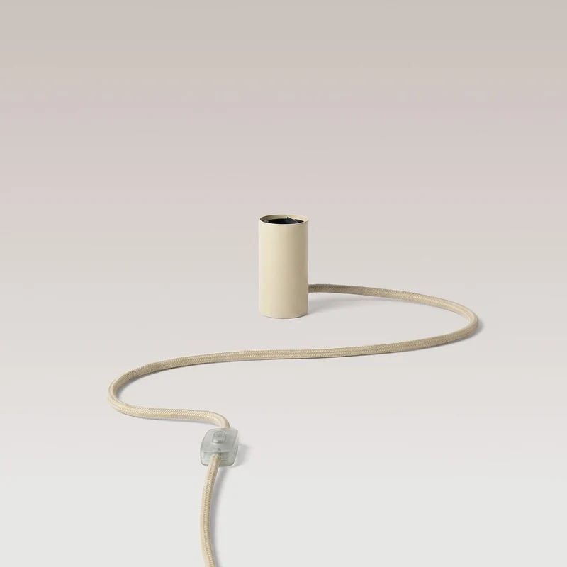 Lampe magnétique plug-in avec douille E27 - Crème