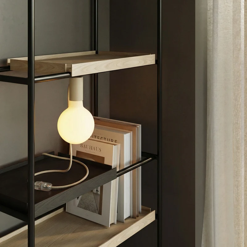 Lampe magnétique plug-in avec douille E27 - Crème