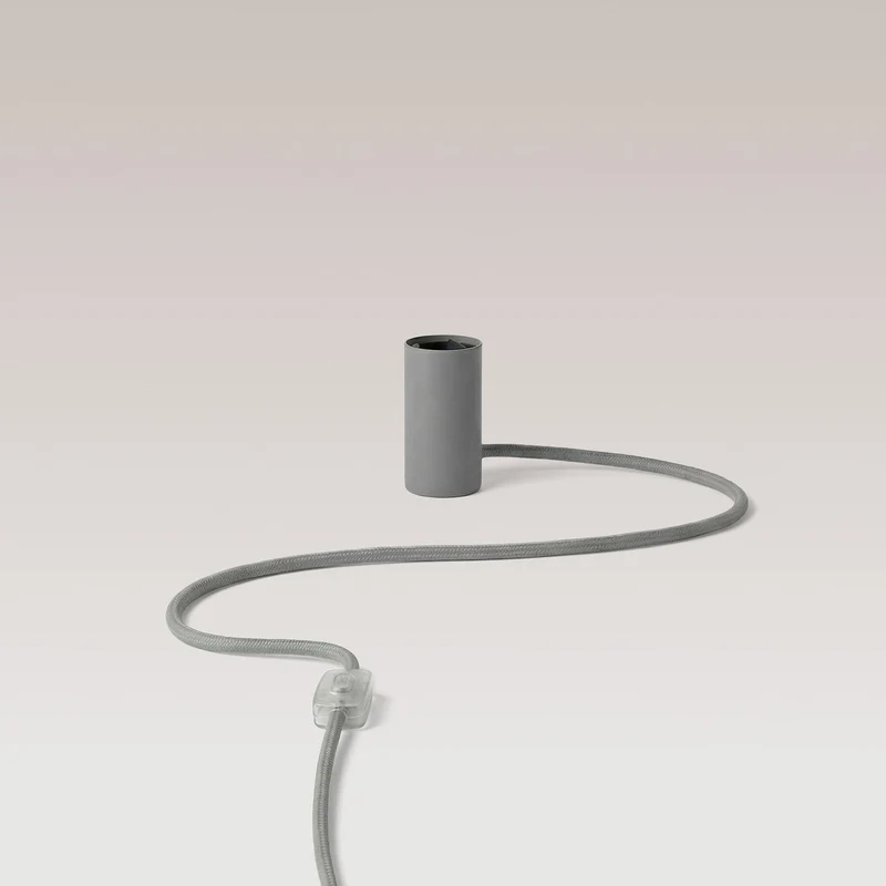 Lampe magnétique plug-in avec douille E27 - Gris