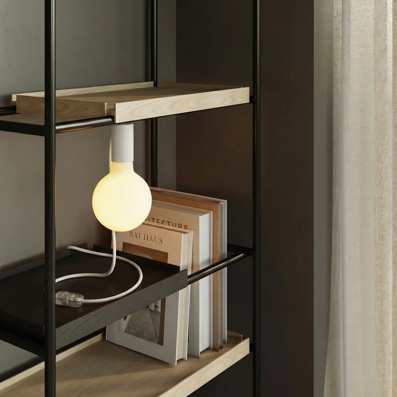 Lampe magnétique plug-in avec douille E27 - Blanc