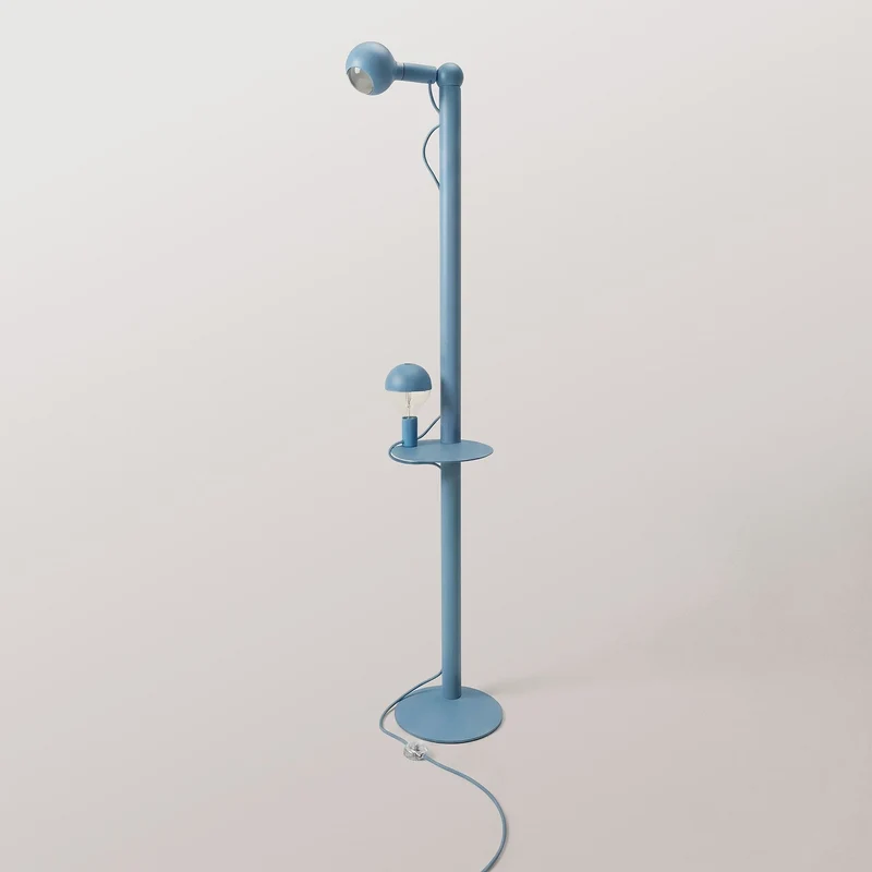 Rocco XXL - Lampe sur pied avec Ampoule Maria et Camo - Bleu