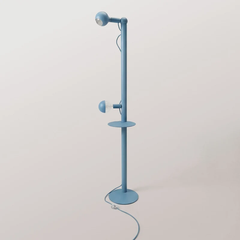 Rocco XXL - Lampe sur pied avec Ampoule Maria et Camo - Bleu