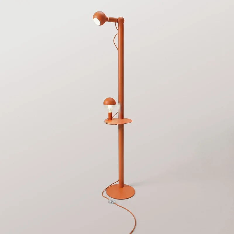 Rocco XXL - Lampe sur pied avec ampoule Maria et Camo - Orange