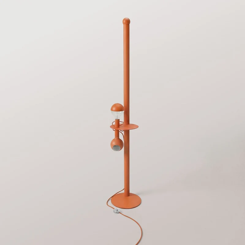 Rocco XXL - Lampe sur pied avec ampoule Maria et Camo - Orange