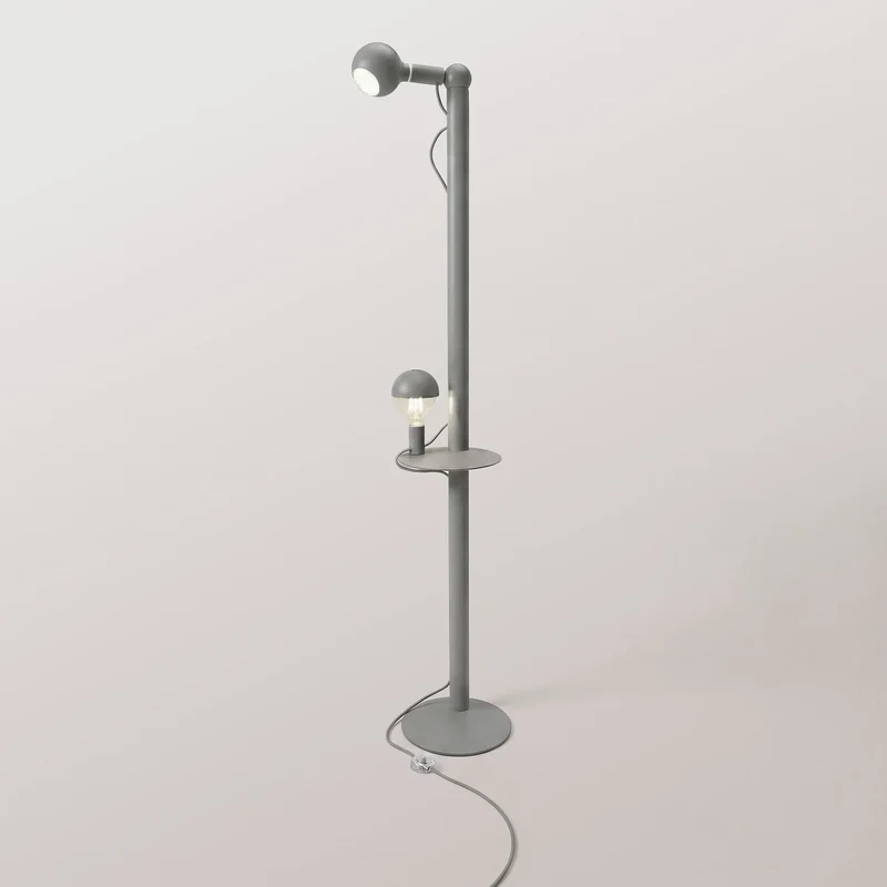 Rocco XXL - Lampadaire avec Ampoule Maria et Camo - Gris