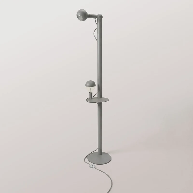 Rocco XXL - Lampadaire avec Ampoule Maria et Camo - Gris