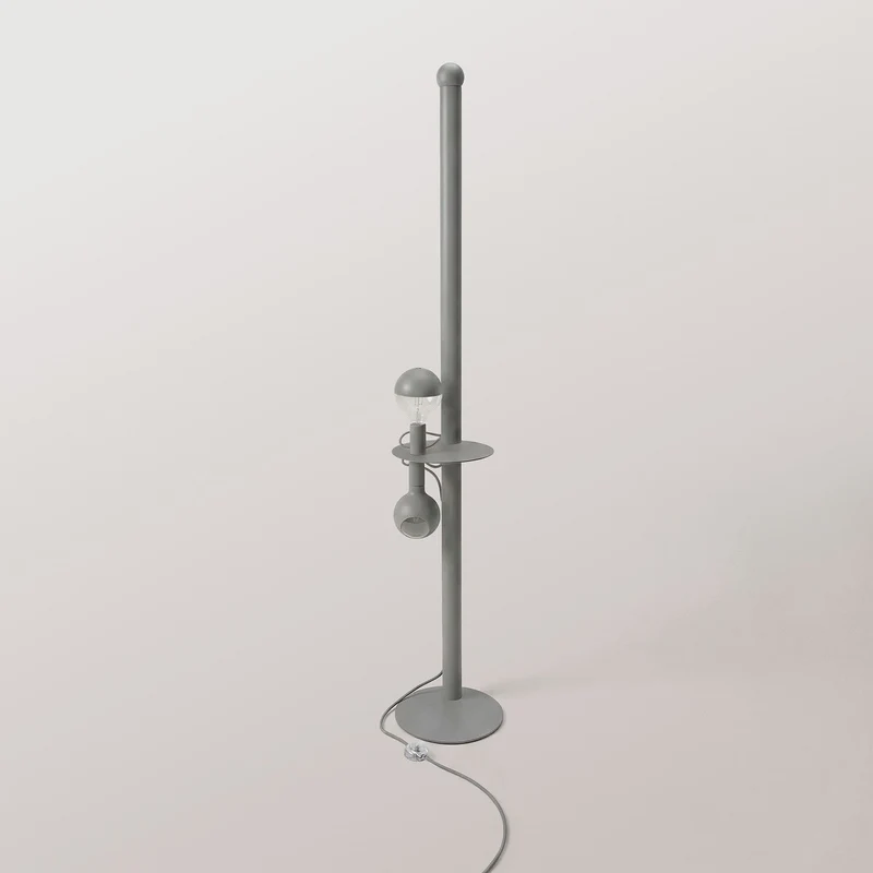Rocco XXL - Lampadaire avec Ampoule Maria et Camo - Gris