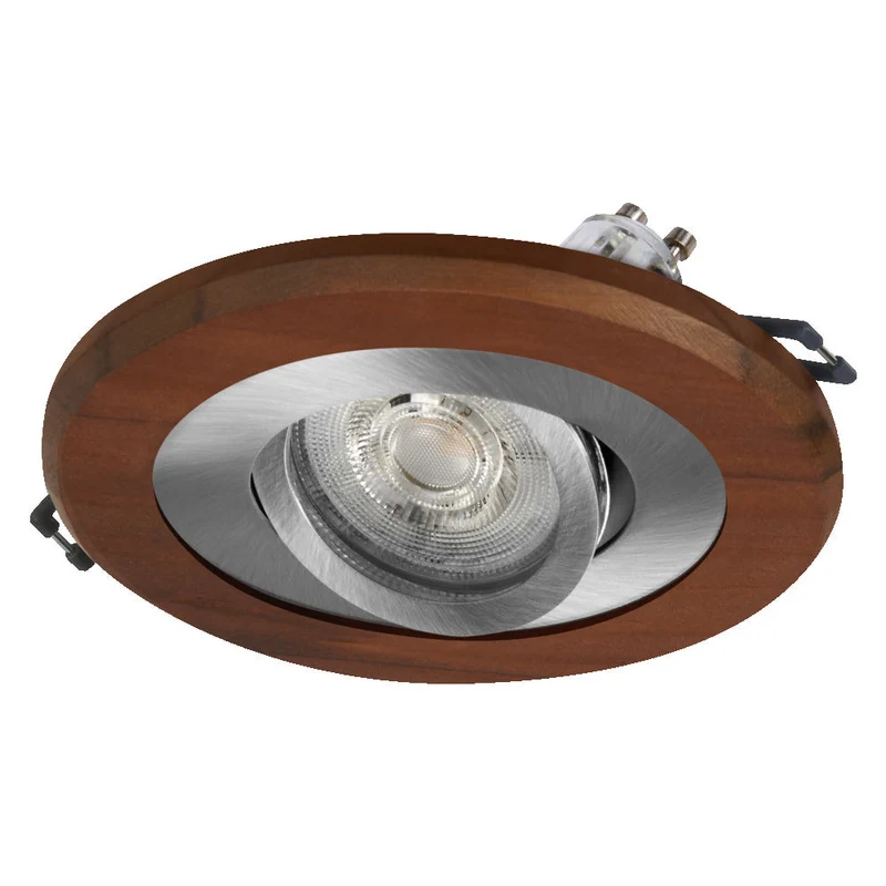OSRAM Wood Spot GU10 spot encastrable foncé 4,5W Nickel satiné ⌀68 mm