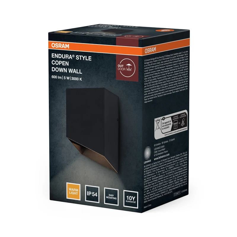 OSRAM ENDURA® Style Applique murale extérieure Copen Down 5W IP54 Gris foncé