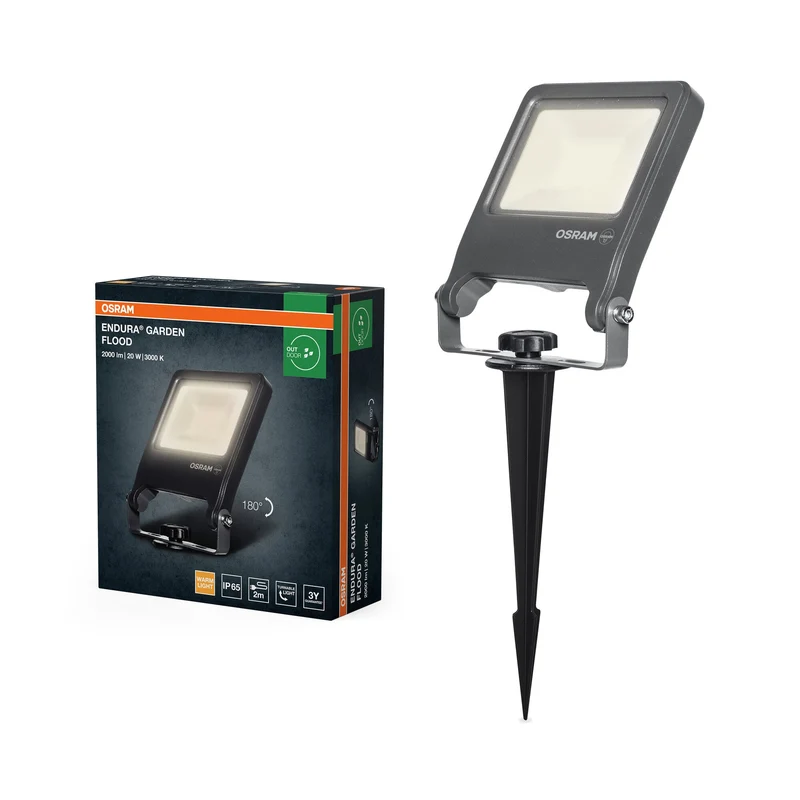 OSRAM ENDURA® Projecteur extérieur de jardin Spike 20W 3000K