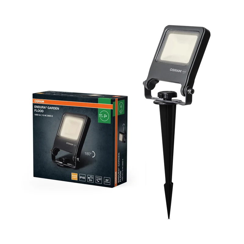 OSRAM ENDURA® Projecteur extérieur de jardin Spike 10W 3000K