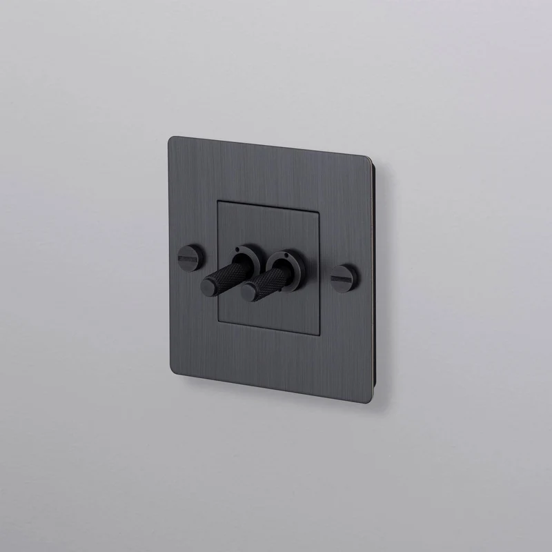 Buster + Punch Double Toggle Switch 1G Cross