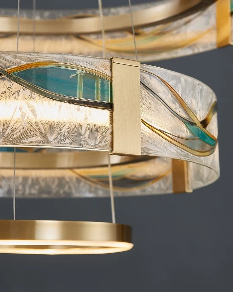 Lustre Anneaux en Cascade