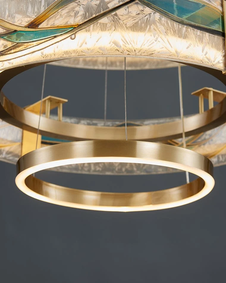 Lustre Anneaux en Cascade