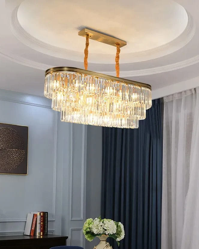 Lustre de Verre Premium Ovale - Dimmable